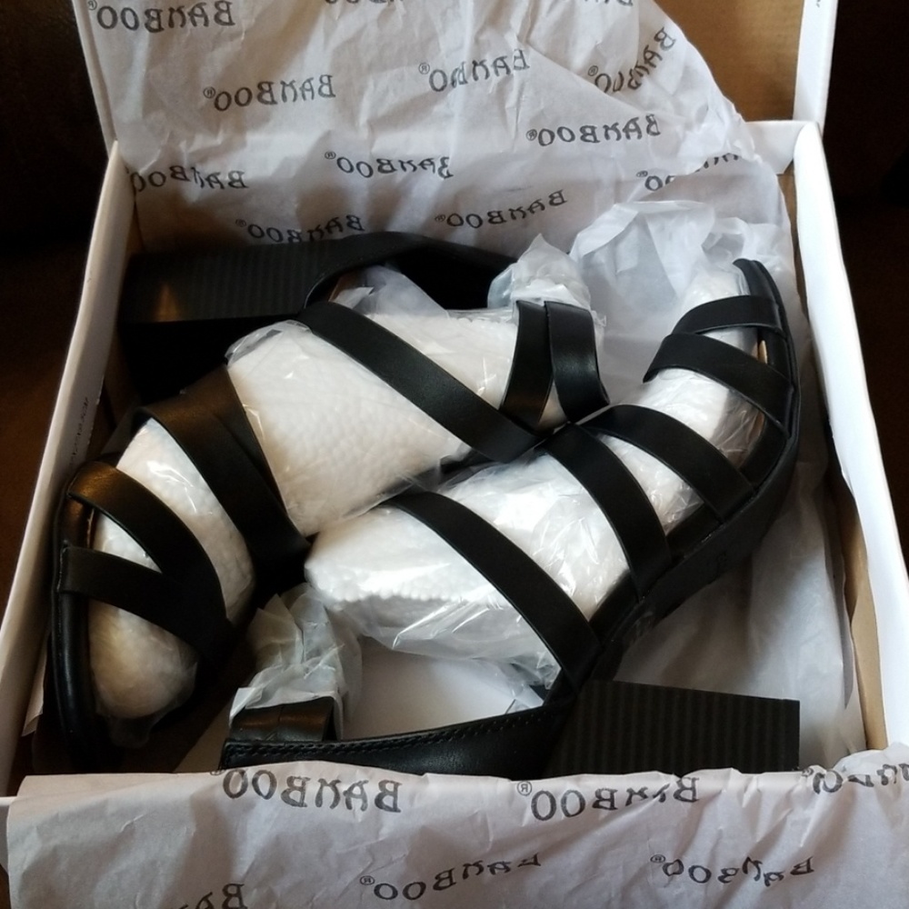 Strapped up shortie heels